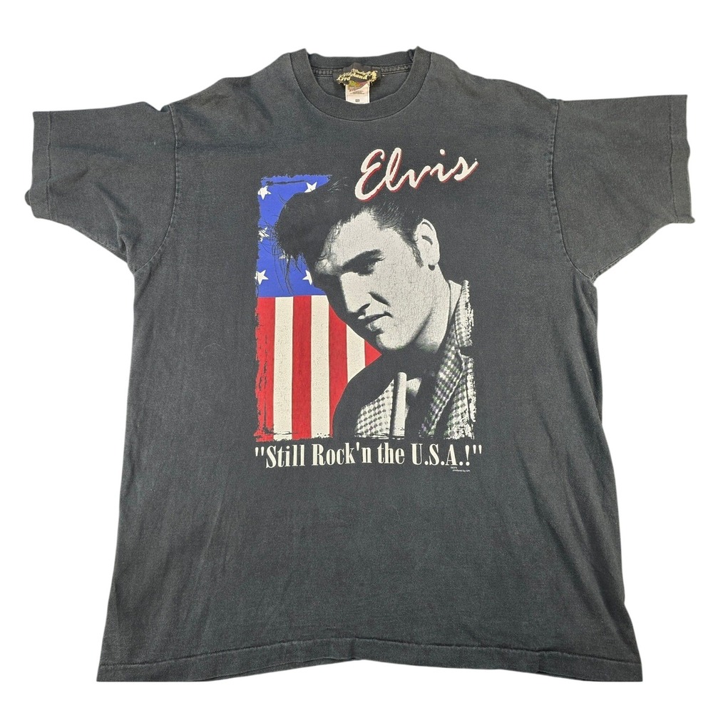 Vintage Elvis Presley‎ Single Stitch Graceland Made in USA Graphic Tee XXL